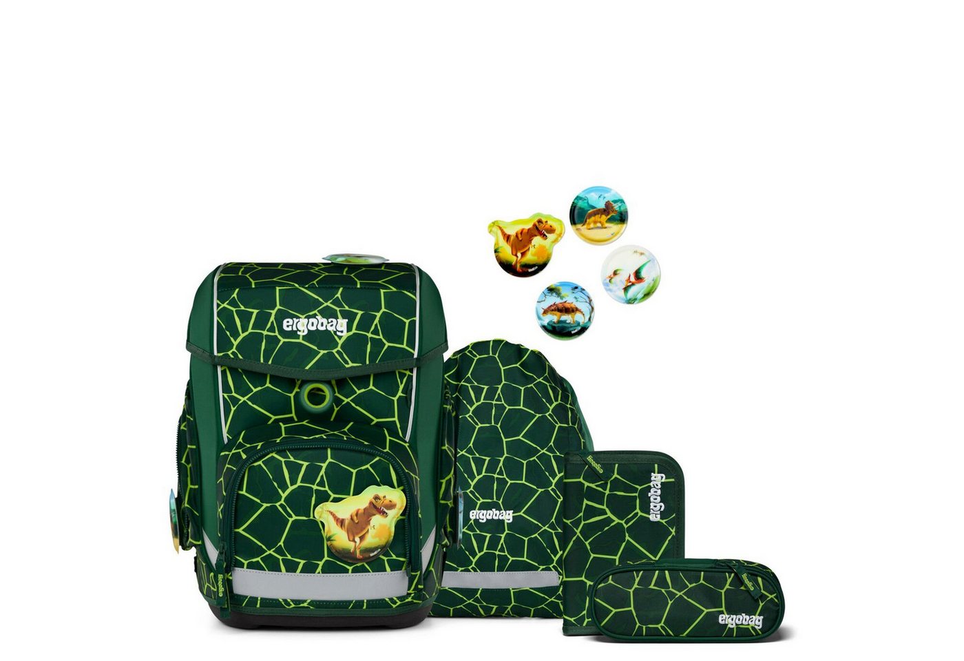 ergobag Schulranzen Cubo - Schulranzen Set 5tlg. Modell 2025 (BärRex) von ergobag