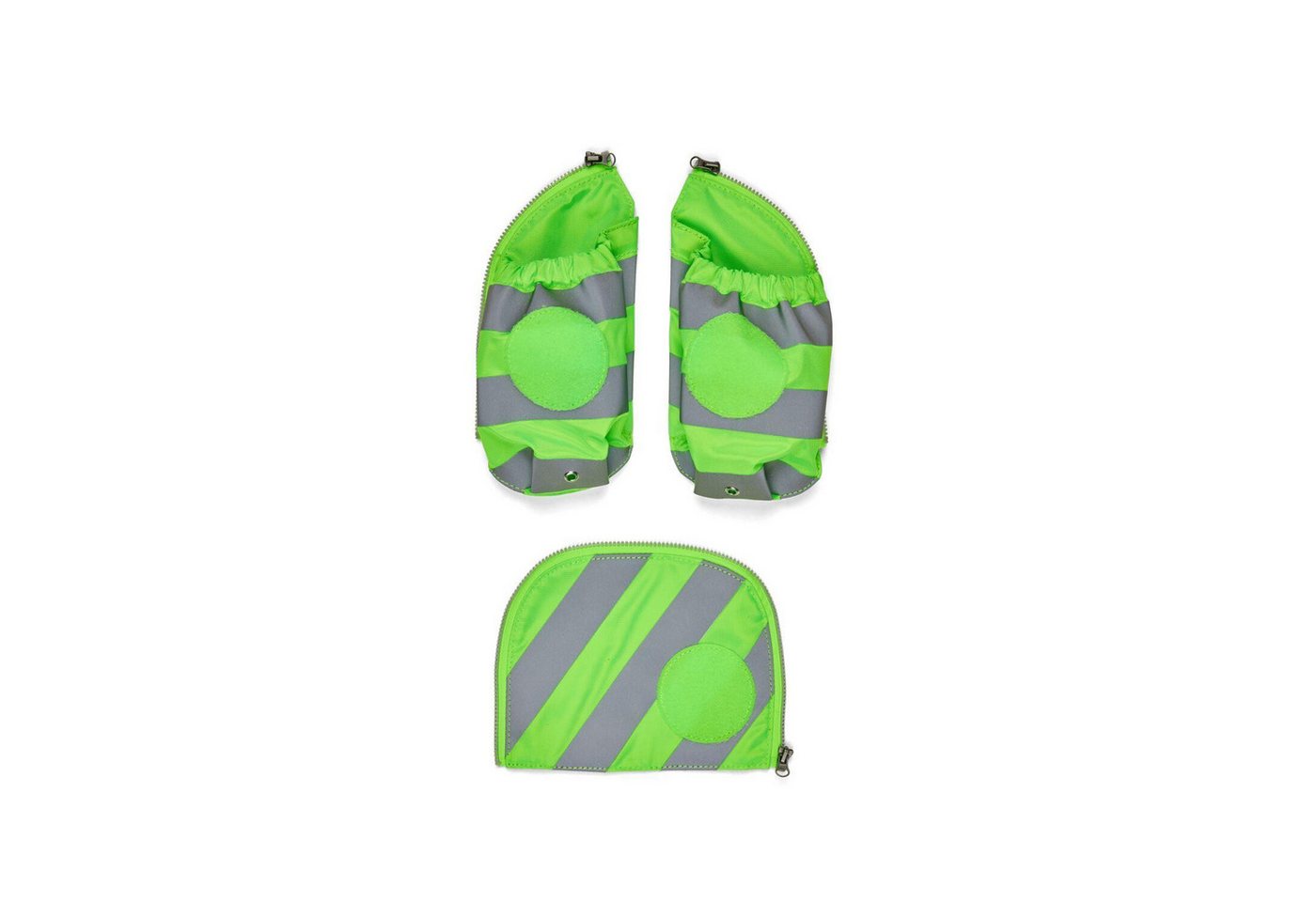 ergobag Schulranzen Ergobag Fluo Seitentaschen Zip-Set mit Reflektorstreifen Grün Zubehör ergobag Schulranzen Ergobag Fluo Seitentaschen Zip-Set mit Reflektorstreifen Grün Zubehör von ergobag