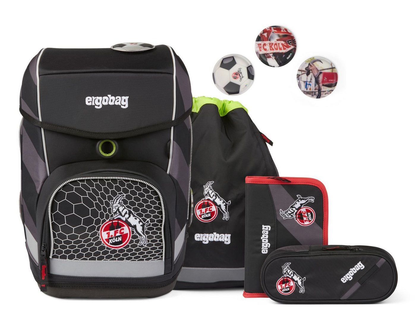 ergobag Schulranzen Football-Edition (Set, 4-tlg) von ergobag