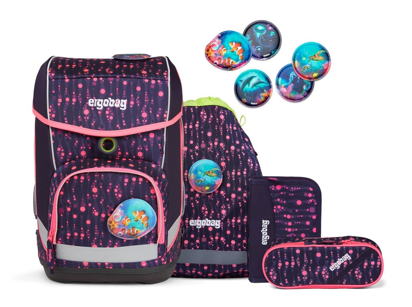 ergobag Schulranzen Lumi-Edition (Set, 4-tlg) von ergobag