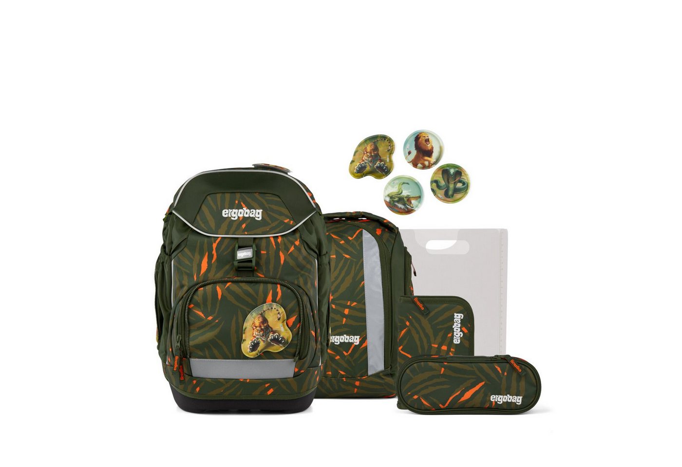 ergobag Schulranzen Schulranzen-Set PACK ExBärdition 6-teilig (6-teilig), ergonomisch, höhenverstellbar, Your-Size-System von ergobag