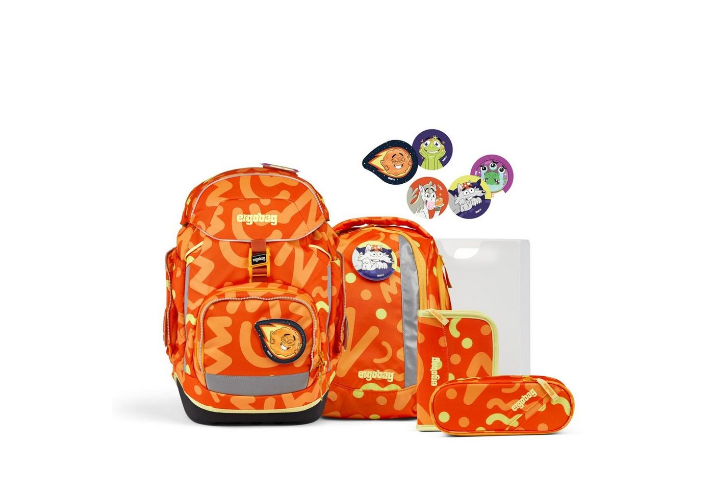 ergobag Schulranzen Schulranzen-Set Pack WunBärvoll 6-tlg. (6-teilig), ergonomisch, ab 1. Klasse, reflektiert von ergobag