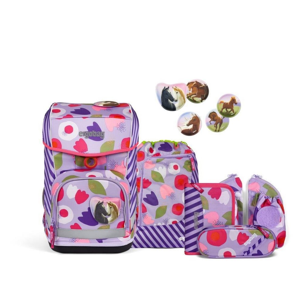 ergobag Schulranzen Set Cubo Light (6tlg., inkl. Seitentaschen) von ergobag