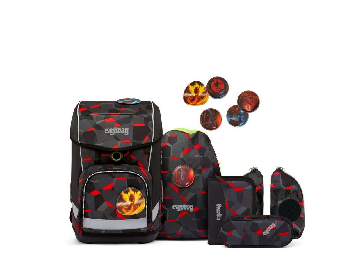 ergobag Schulranzen Set Cubo Light (6tlg., inkl. Seitentaschen) von ergobag