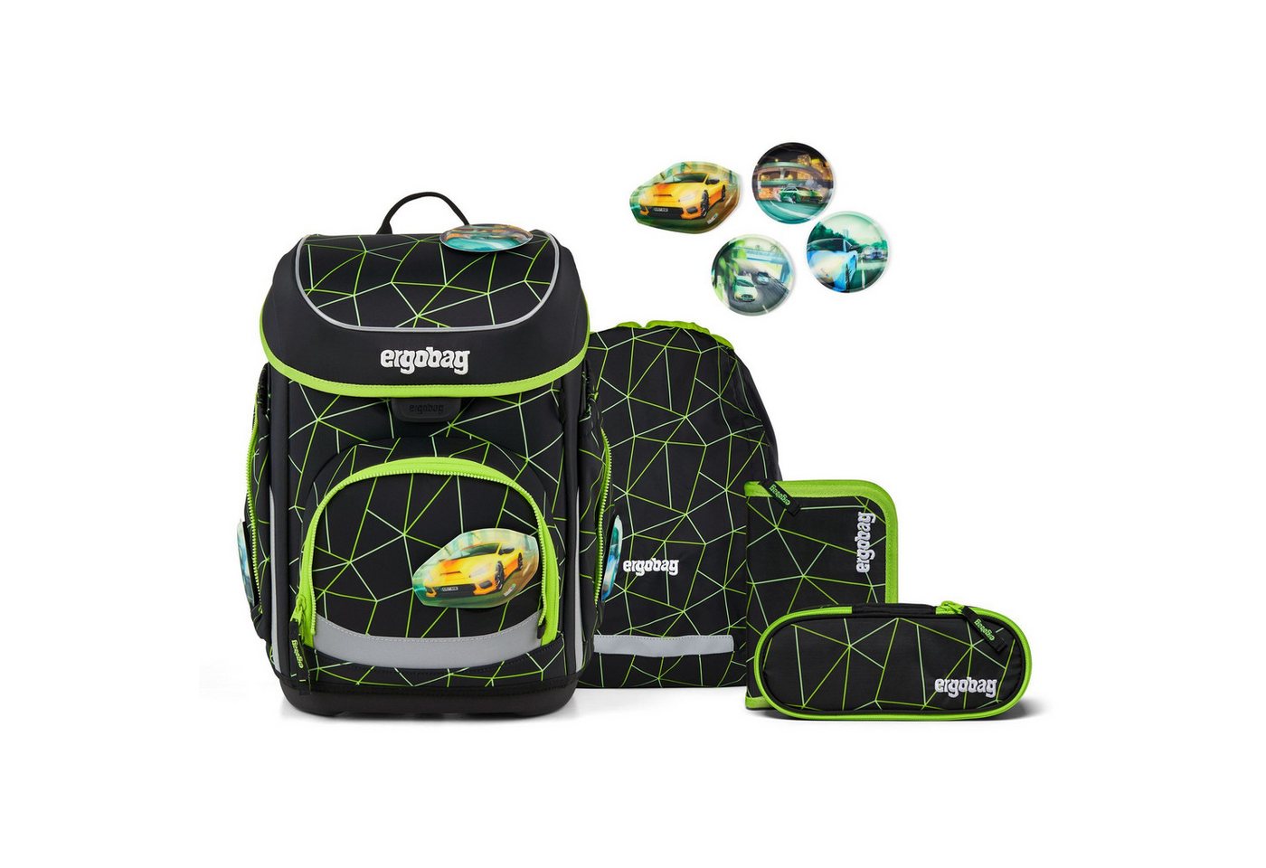 ergobag Schulranzen cubo (5-tlg), Polyester von ergobag