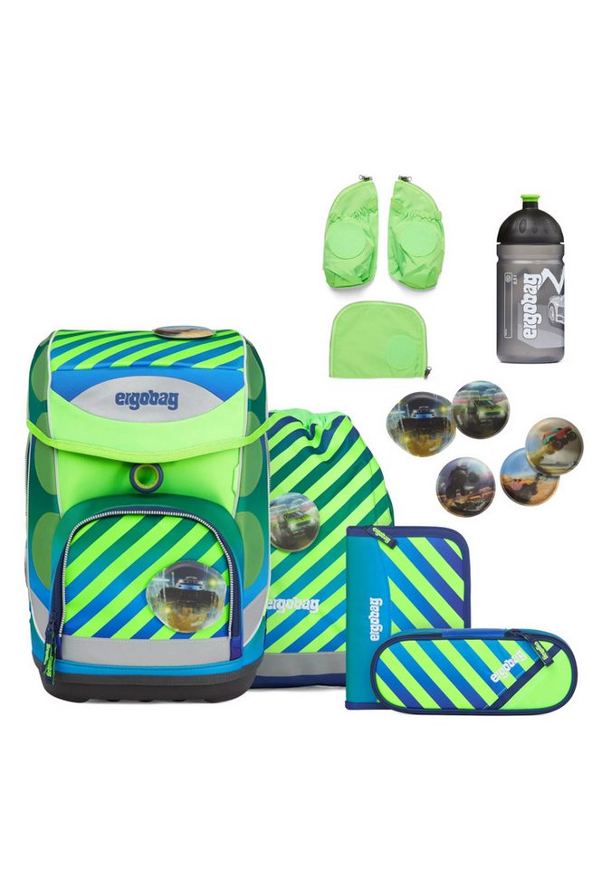 ergobag Schulranzen cubo Bundle Set (7-tlg., cubo Bundle Set), verstellbarer Brustgurt von ergobag