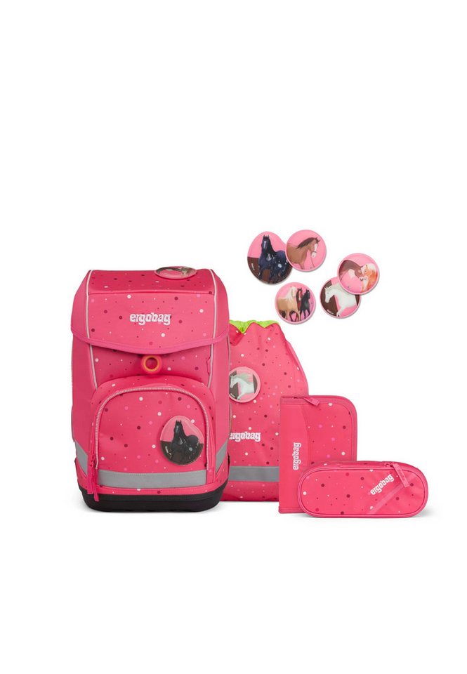 ergobag Schulranzen cubo Set (5-tlg., 5-teiliges Set), verstellbarer Brustgurt von ergobag