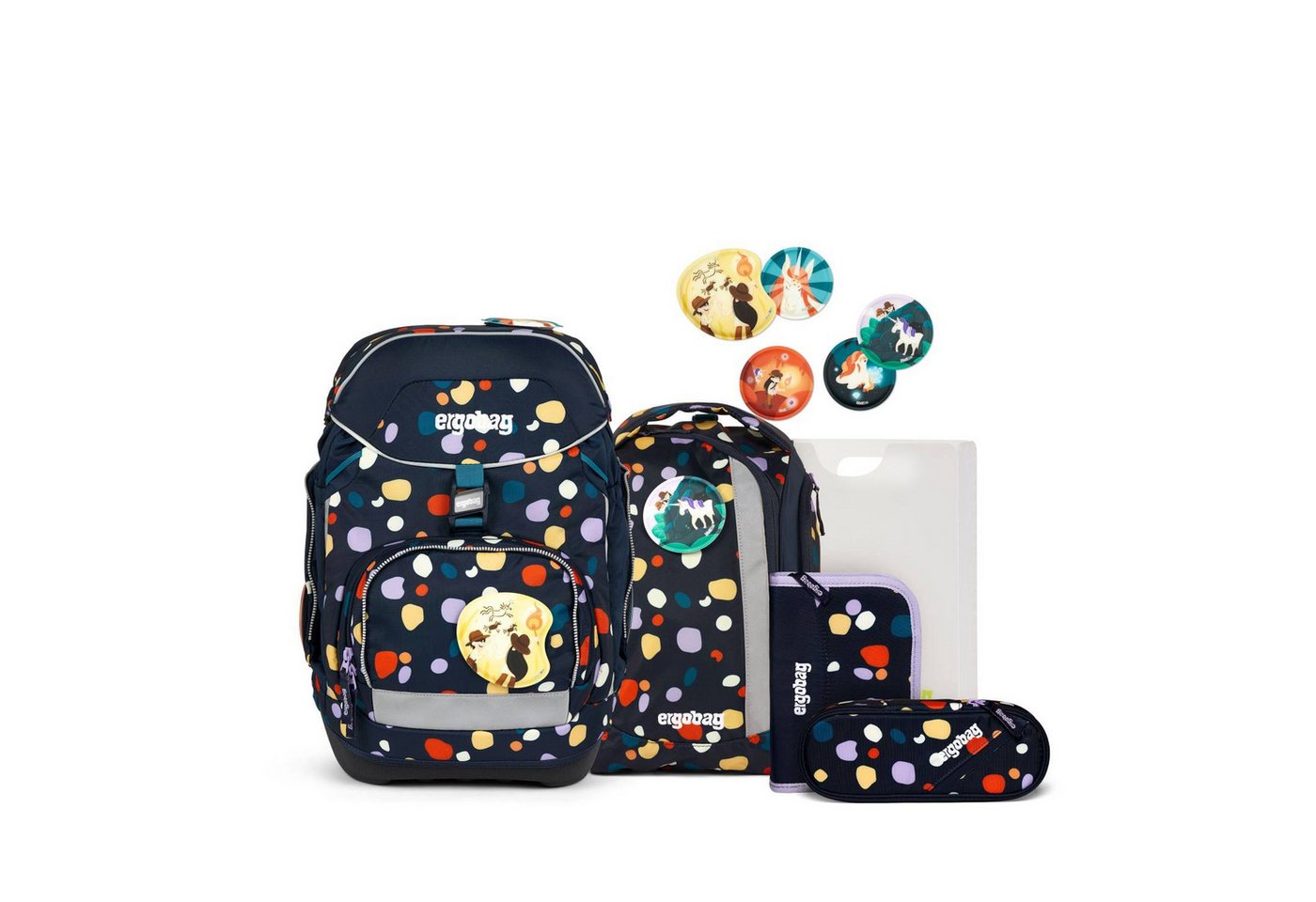 ergobag Schulranzen ergobag pack Schulrucksack-Set Bärnsteinhöhle von ergobag