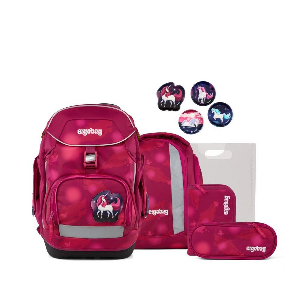 ergobag Schulrucksack Pack (6tlg., Federmäppchen, Sportrucksack, Heftebox, Schlmaperrolle und Kletties) von ergobag
