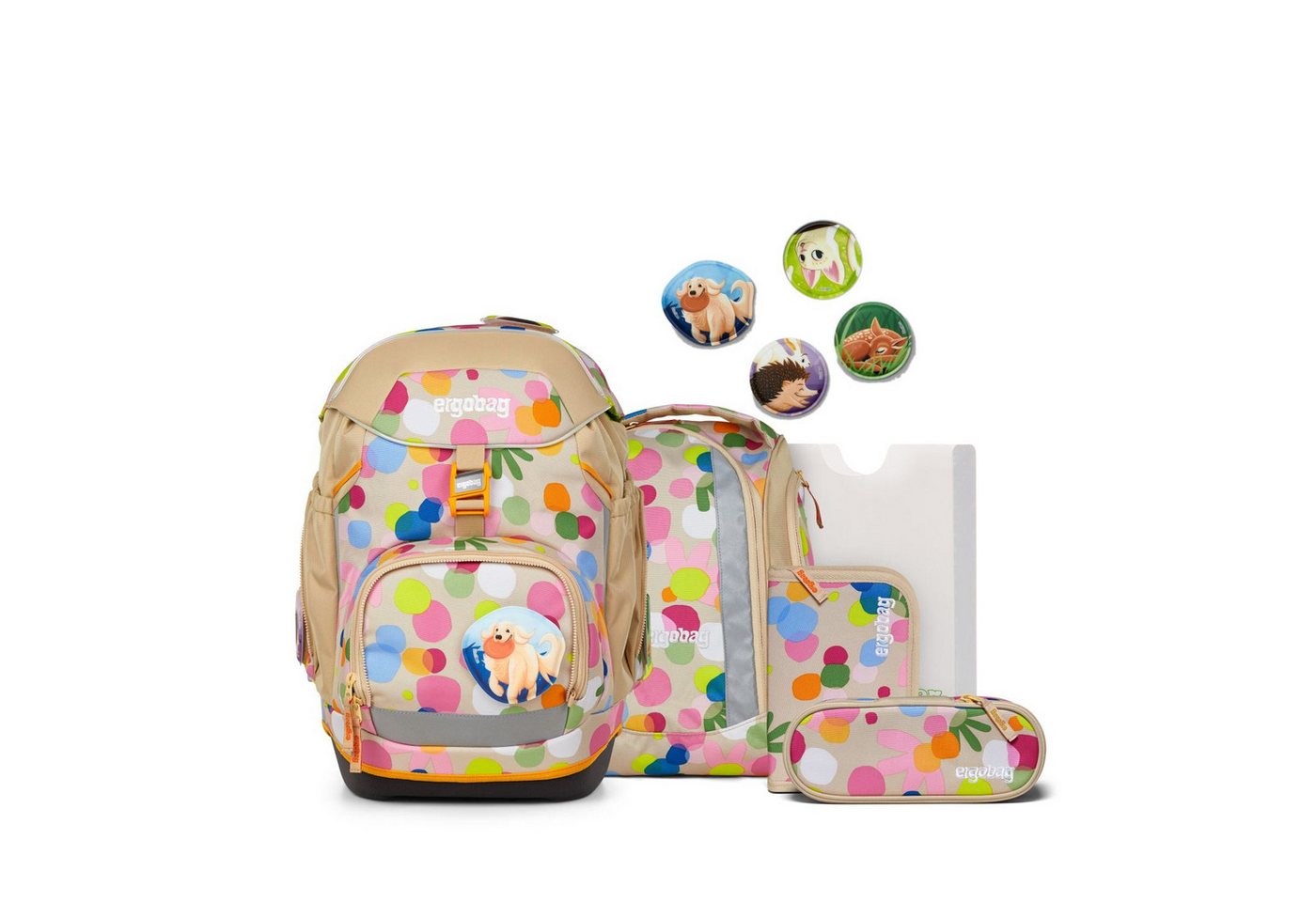 ergobag Schulrucksack ergobag pack Schulrucksack-Set Flower PowBär ergobag Schulrucksack ergobag pack Schulrucksack-Set Flower PowBär von ergobag