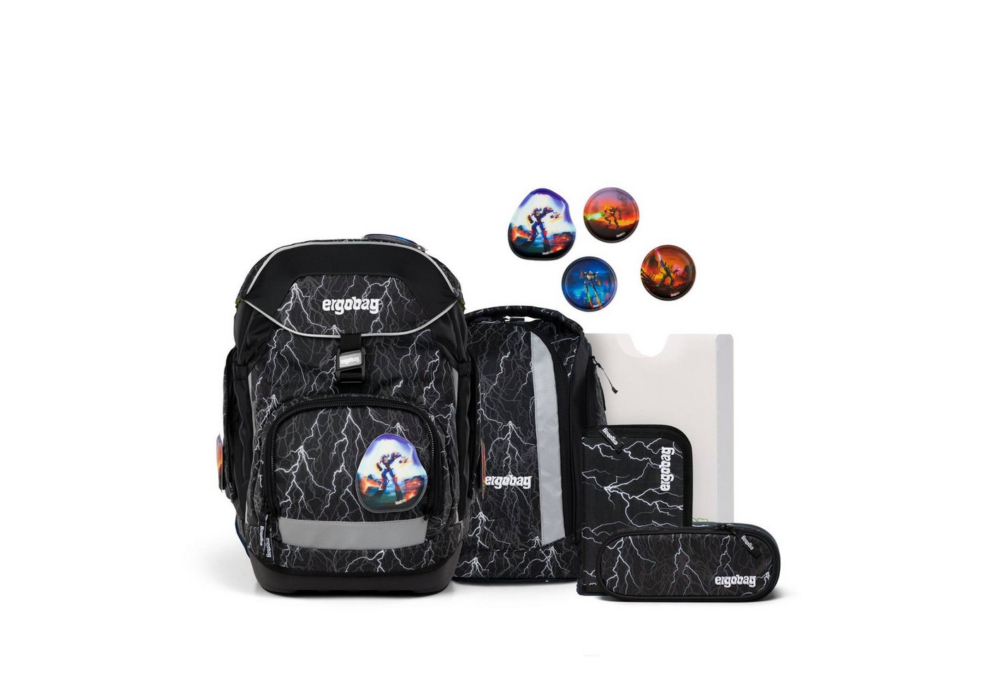 ergobag Schulrucksack ergobag pack Schulrucksack-Set Super ReflektBär von ergobag