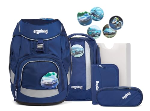 ergobag Unisex Kinder Erg-set-001-9z7 clothing, Blaulichtbär - Blau, Einheitsgröße EU von ergobag