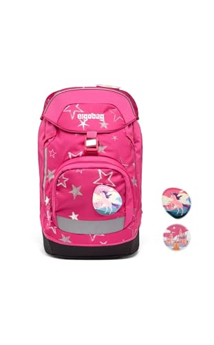ergobag Unisex Kinder Prime Starlightbear Rucksack, Mehrfarbig (Mehrfarbig), Einheitsgröße von ergobag