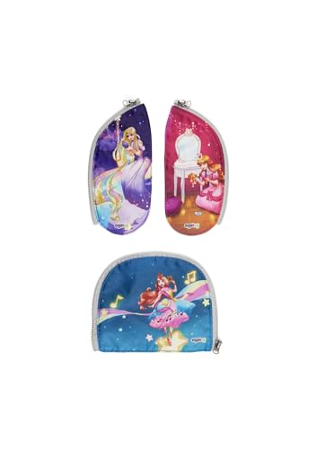 ergobag Zippies Schulranzen Zubehör Set 3-teilig für Kinder, Jungen und Mädchen Prinzessin - Bunt von ergobag