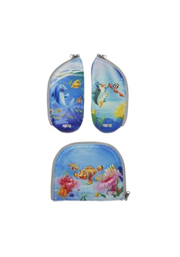 ergobag Zippies Schulranzen Zubehör Set 3-teilig für Kinder, Jungen und Mädchen Unterwasser - Bunt von ergobag