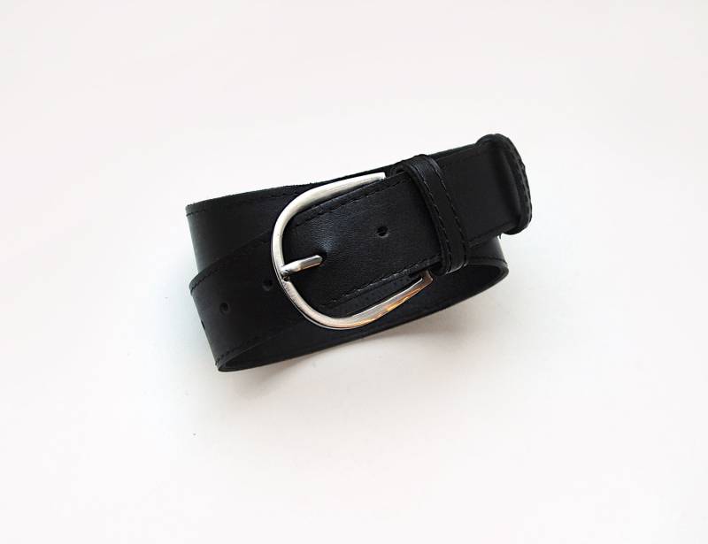 Schwarzer Echt Ledergürtel. Breiter Taillengürtel Für Damen. Alle Grössen von erikasbelts