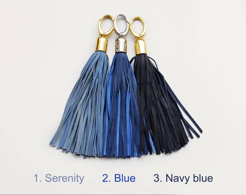 Leder Tassel, Serenity Und Blaue Große Quaste Schlüsselanhänger Leder Tassel, Serenity Und Blaue Große Quaste Schlüsselanhänger von erikasleather