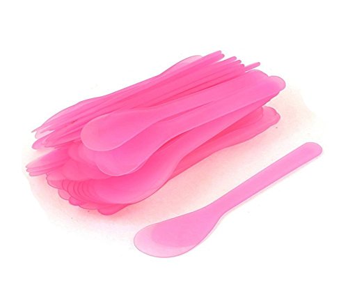 24PCS 132mm 5.2 '' Plastikspatel Löffel Make-up Kosmetische Maske Frosted Spitze Spatel Hautpflege Gesichtscreme Spatel zum Mischen und Sampling Schönheit Produkte (Rosa) von erioctry