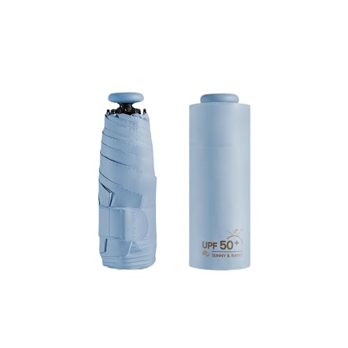 Mini Taschenschirm mit Kinder Reise Regenschirm Freien UV schutz UPF 50, 99,9 % für Damen Umbrella Klein Sonnenschutz Koffer Kompakt Durchmesser 91 cm Beschichtung Gegen Feuchtigkeitsschäden von erised's bifrost