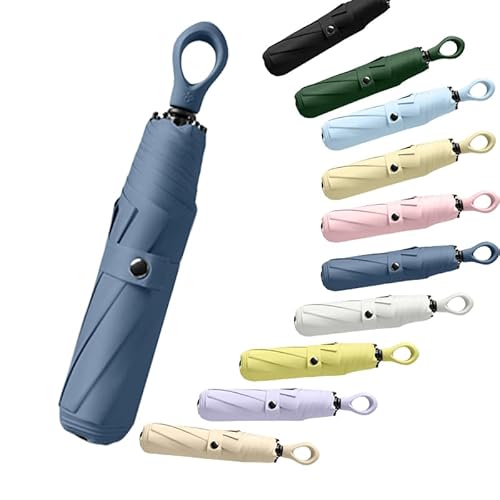 erised's bifrost Faltender Regenschirm mit 8 Rippen RingGriff Taschenschirm,Sonnenschutz Kleiner Sonnenschutzfür Koffer Kompakt Freien UV Schutz für Damen und Kinder Reise von erised's bifrost