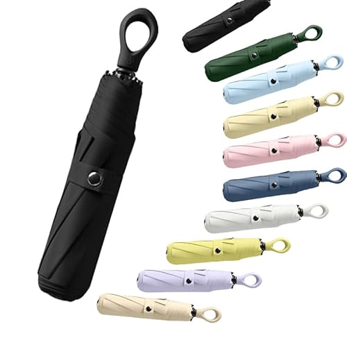 erised's bifrost Faltender Regenschirm mit 8 Rippen RingGriff Taschenschirm,Sonnenschutz Kleiner Sonnenschutzfür Koffer Kompakt Freien UV Schutz für Damen und Kinder Reise von erised's bifrost