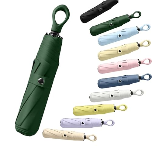 erised's bifrost Faltender Regenschirm mit 8 Rippen RingGriff Taschenschirm,Sonnenschutz Kleiner Sonnenschutzfür Koffer Kompakt Freien UV Schutz für Damen und Kinder Reise von erised's bifrost