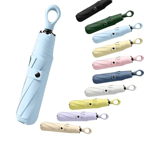 erised's bifrost Faltender Regenschirm mit 8 Rippen RingGriff Taschenschirm,Sonnenschutz Kleiner Sonnenschutzfür Koffer Kompakt Freien UV Schutz für Damen und Kinder Reise von erised's bifrost