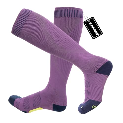 erleecy Kompressionsstrümpfe Damen Herren 2 Paare 20-30 mmHg Merino Wolle Dicke Socken Kompressionssocken Medizinisch für Laufen, Joggen, Sport, Fußball, Wandern von erleecy