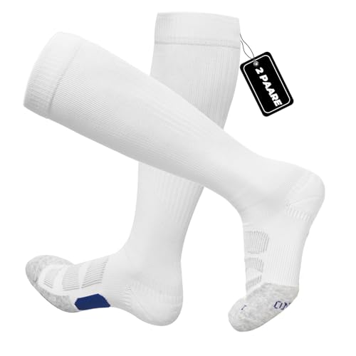 erleecy Kompressionsstrümpfe Damen Herren 2 Paare 20-30 mmHg Merino Wolle Dicke Socken Kompressionssocken Medizinisch für Laufen, Joggen, Sport, Fußball, Wandern von erleecy