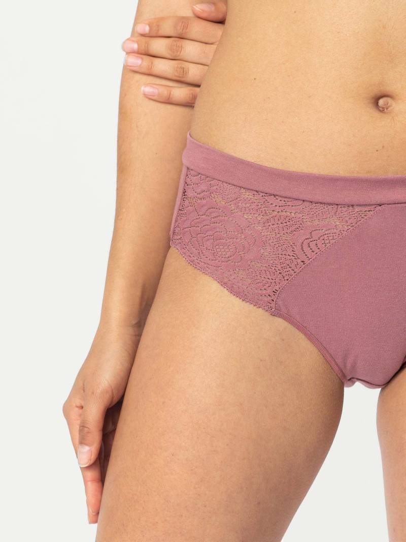 erlich textil Annemarie für Frauen aus Baumwolle (in Umstellung) in mauve von erlich textil