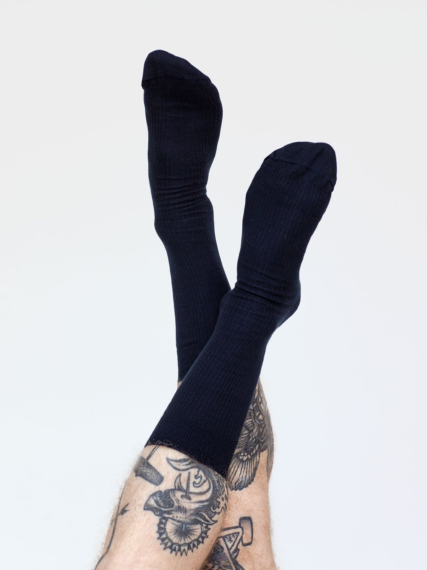 erlich textil Casual Cotton Gerippte Socken im 3er Pack für Unisex aus Baumwolle (aus kontrolliert biologischem Anbau) in dunkelblau von erlich textil