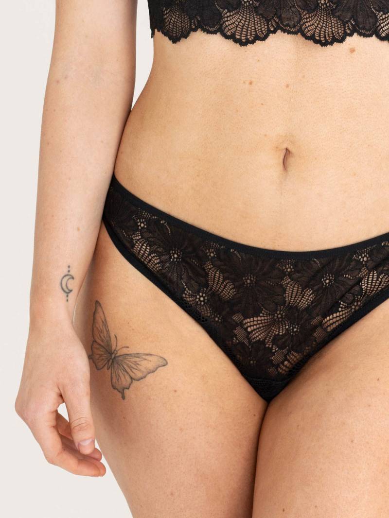 erlich textil Classy Lace Slip für Frauen aus Polyamid (recycelt) in schwarz von erlich textil