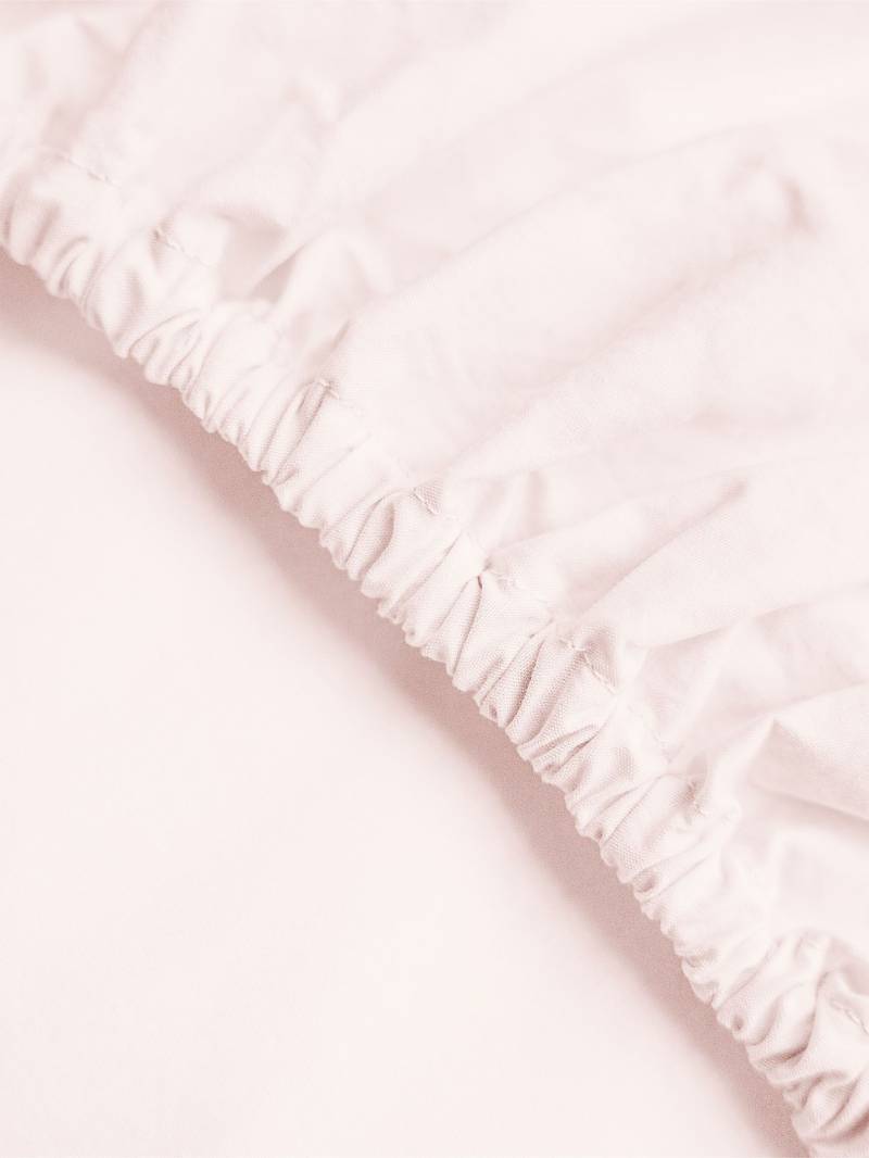 erlich textil Cotton Linen Select Spannbettlaken für Unisex aus Leinen + Baumwolle (aus kontrolliert biologischem Anbau)  in magnolie von erlich textil