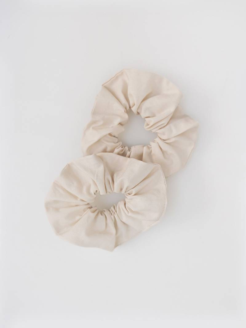 erlich textil Cotton Select Scrunchie im 2er Pack für Unisex aus Baumwolle (in Umstellung) in sand von erlich textil