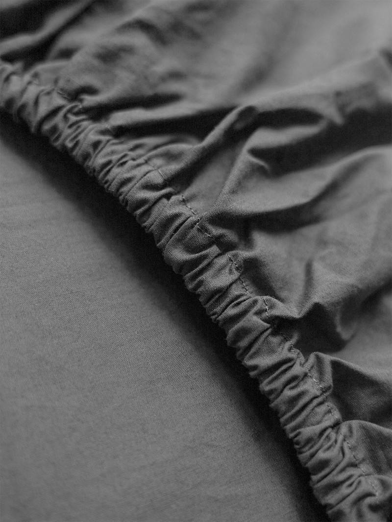 erlich textil Cotton Select Spannbettlaken für Unisex aus Baumwolle (in Umstellung) in dunkelgrau von erlich textil