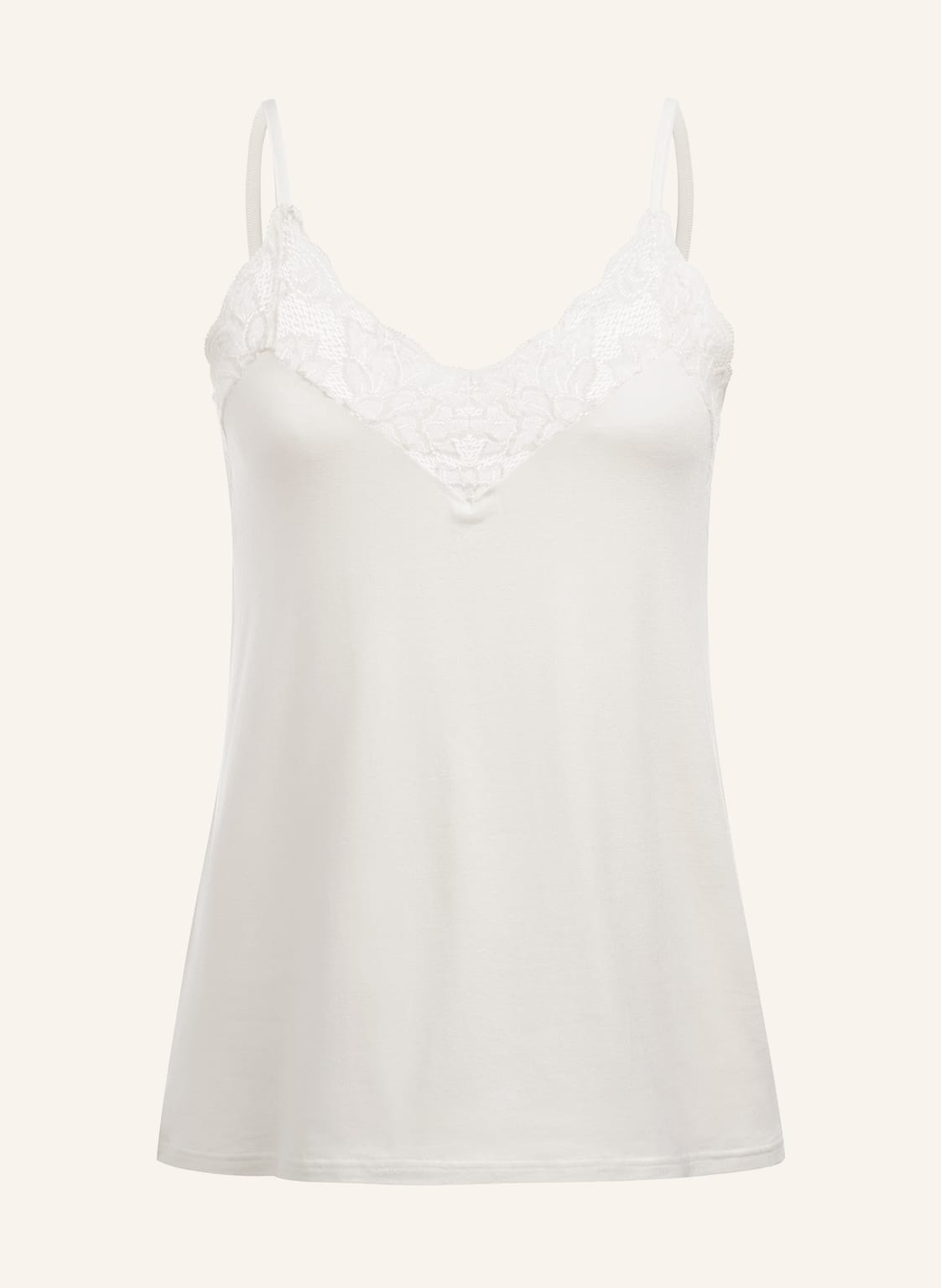 Erlich Textil Camisole Mit Spitze weiss von erlich textil