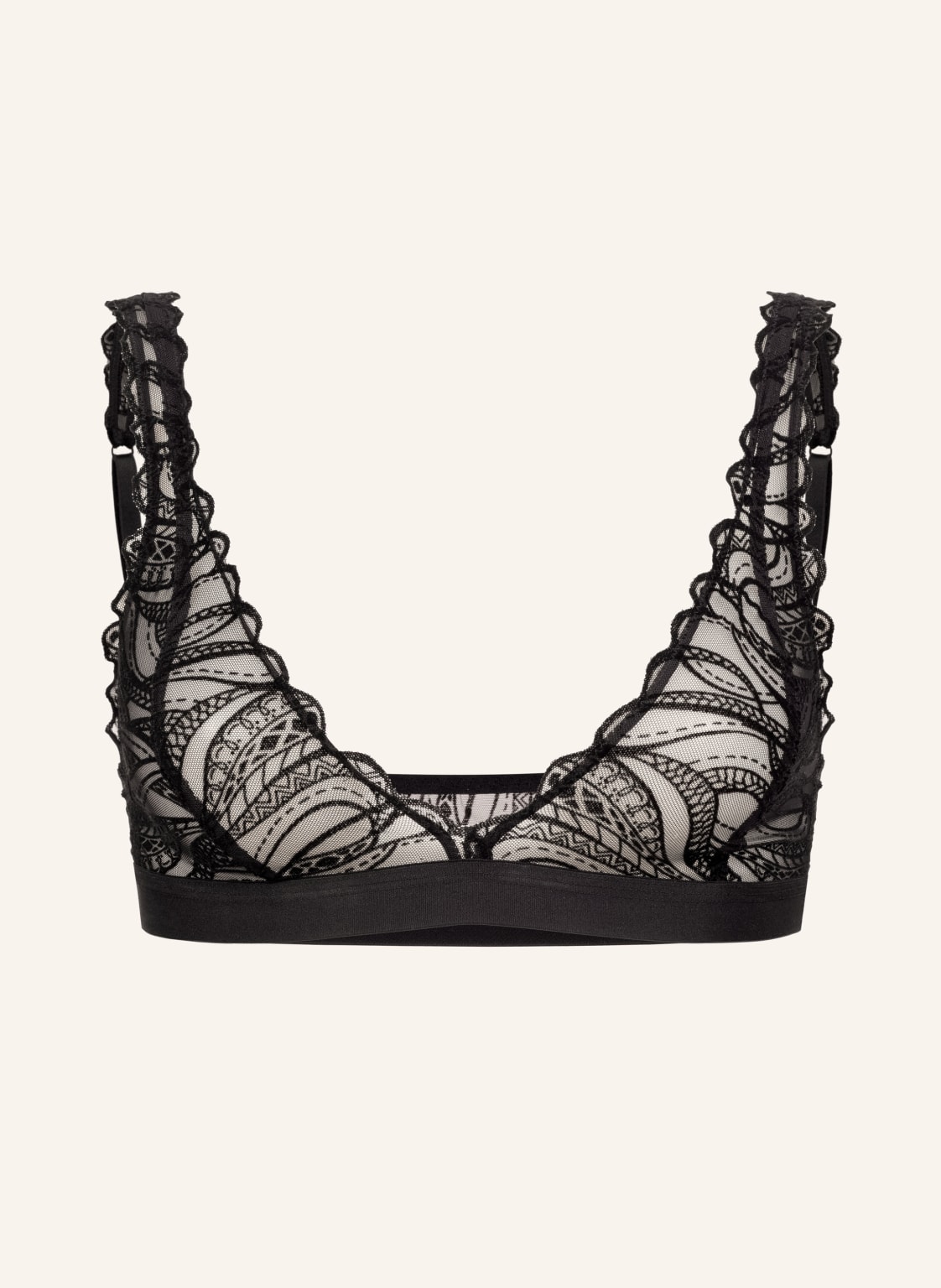 Erlich Textil Exquisit Lace Bralette schwarz von erlich textil