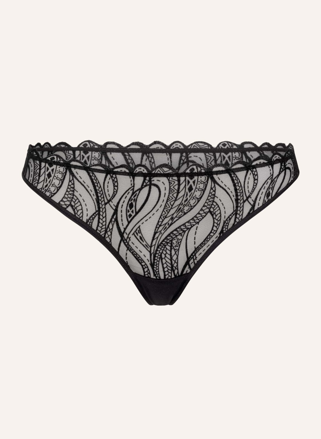 Erlich Textil Exquisit Lace String schwarz von erlich textil