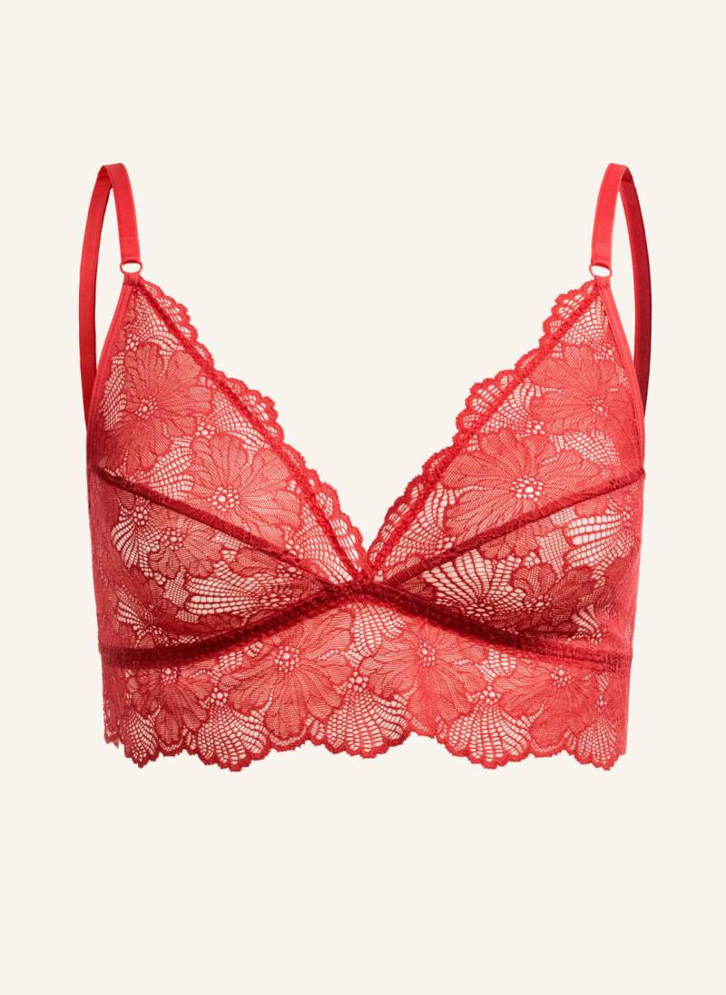 Erlich Textil Triangel Bh Classy Lace Triangel-Bh rot von erlich textil