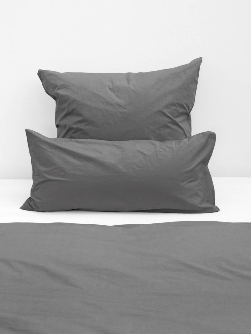 erlich textil Fred Kopfkissenbezug für Unisex aus Baumwolle (in Umstellung) in dunkelgrau von erlich textil