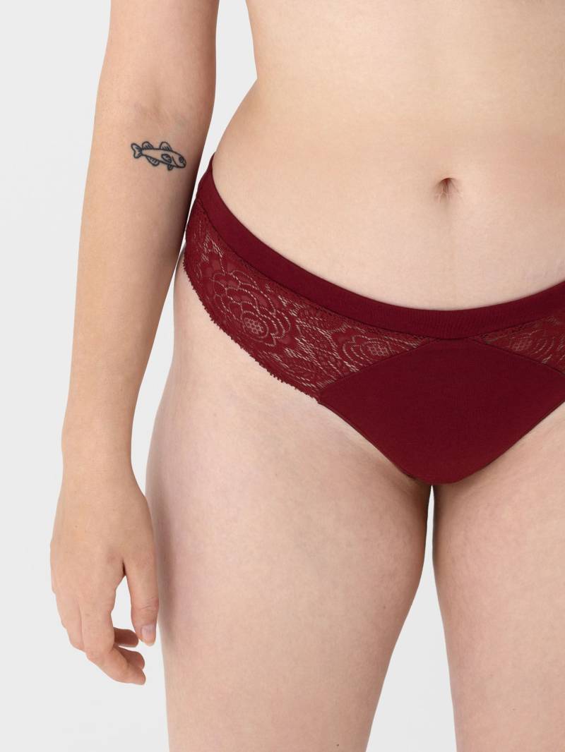 erlich textil Gertrud für Frauen aus Baumwolle (in Umstellung) in weinrot von erlich textil