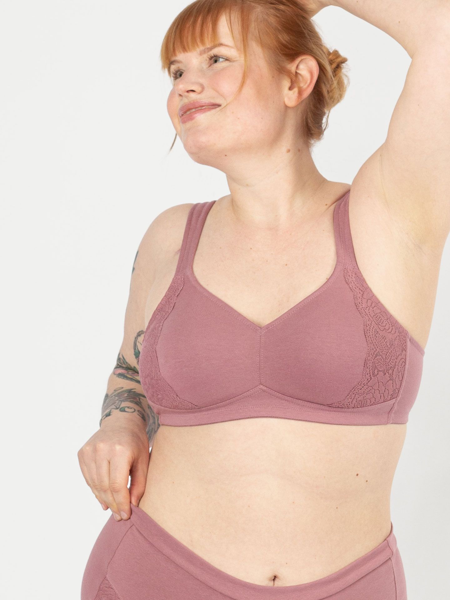 erlich textil Henriette für Frauen aus Baumwolle (in Umstellung) in mauve von erlich textil