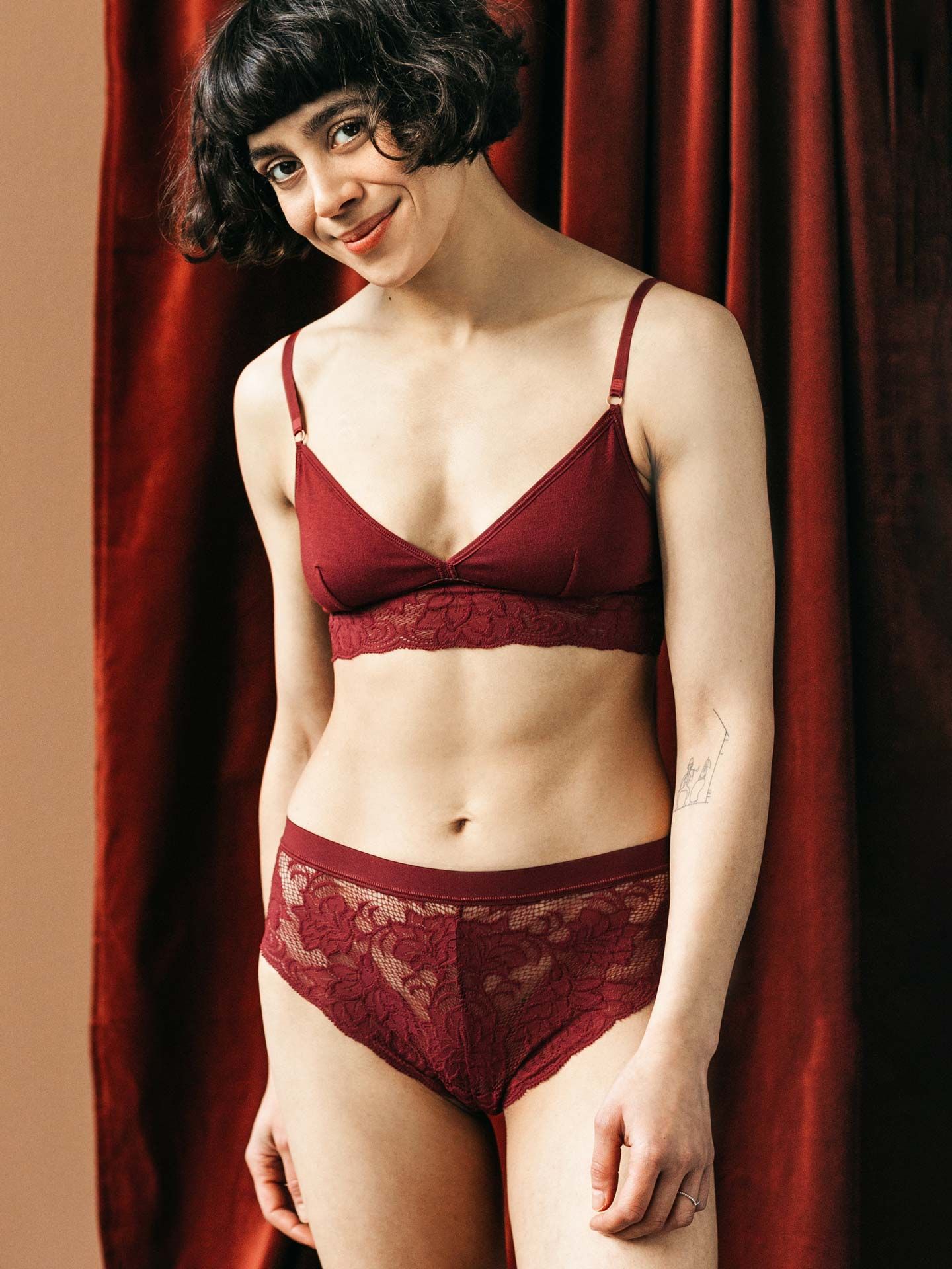 erlich textil Isabell für Frauen aus Polyamid (Q-nova®) in weinrot von erlich textil