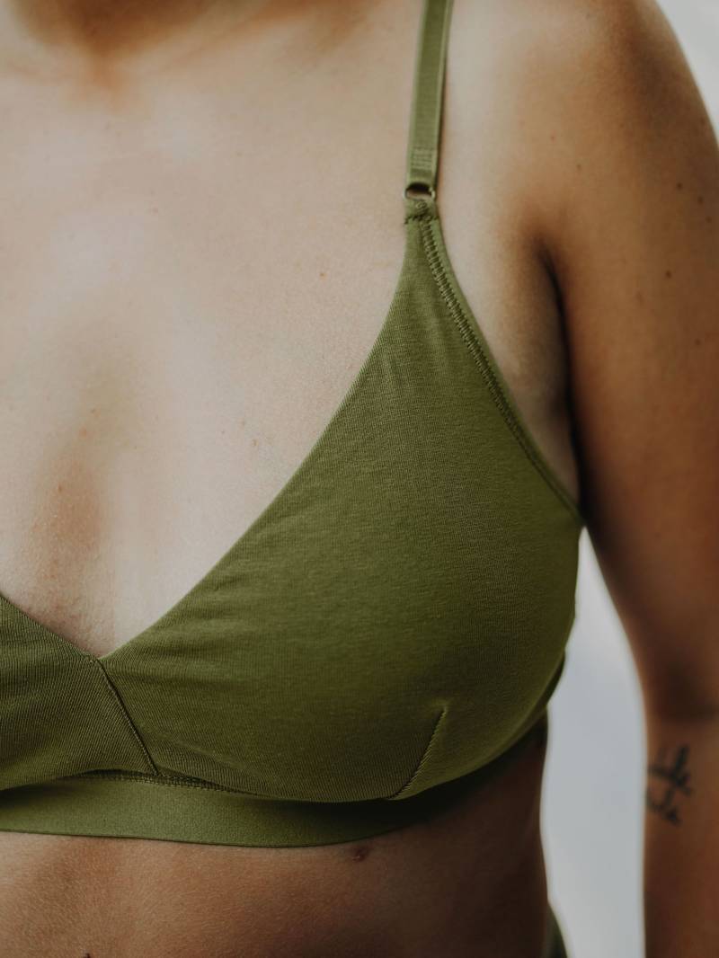 erlich textil Viola für Frauen aus Baumwolle (aus kontrolliert biologischem Anbau) in olive von erlich textil