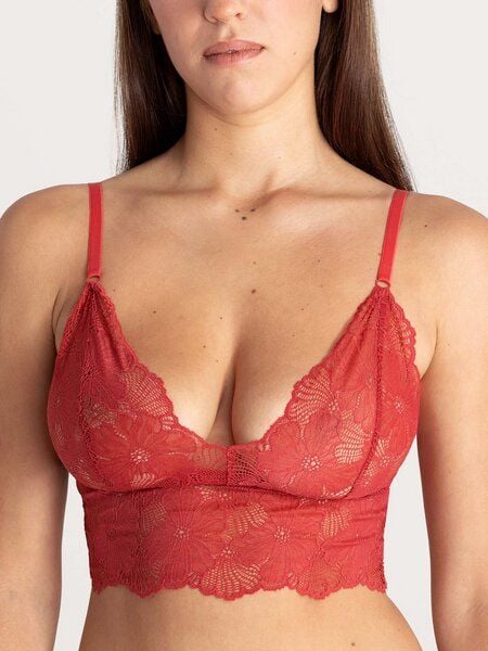 erlich textil Classy Lace Bralette, bügelloses Bustier mit Spitze aus weichem recyceltem Polyamid, made in Europe von erlich textil