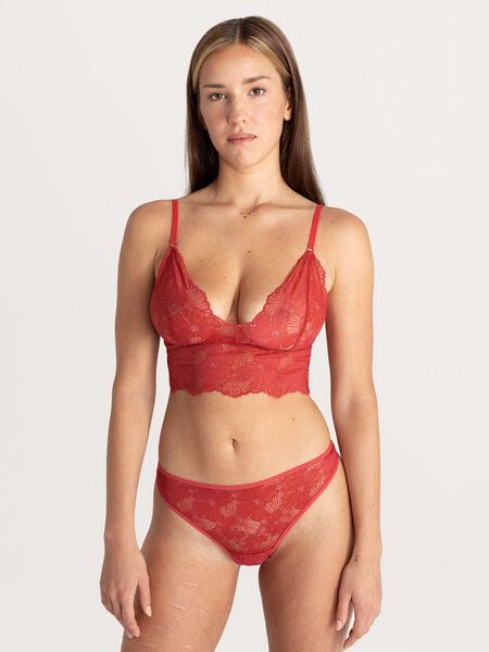 erlich textil Classy Lace Bralette, bügelloses Bustier mit Spitze aus weichem recyceltem Polyamid, made in Europe von erlich textil