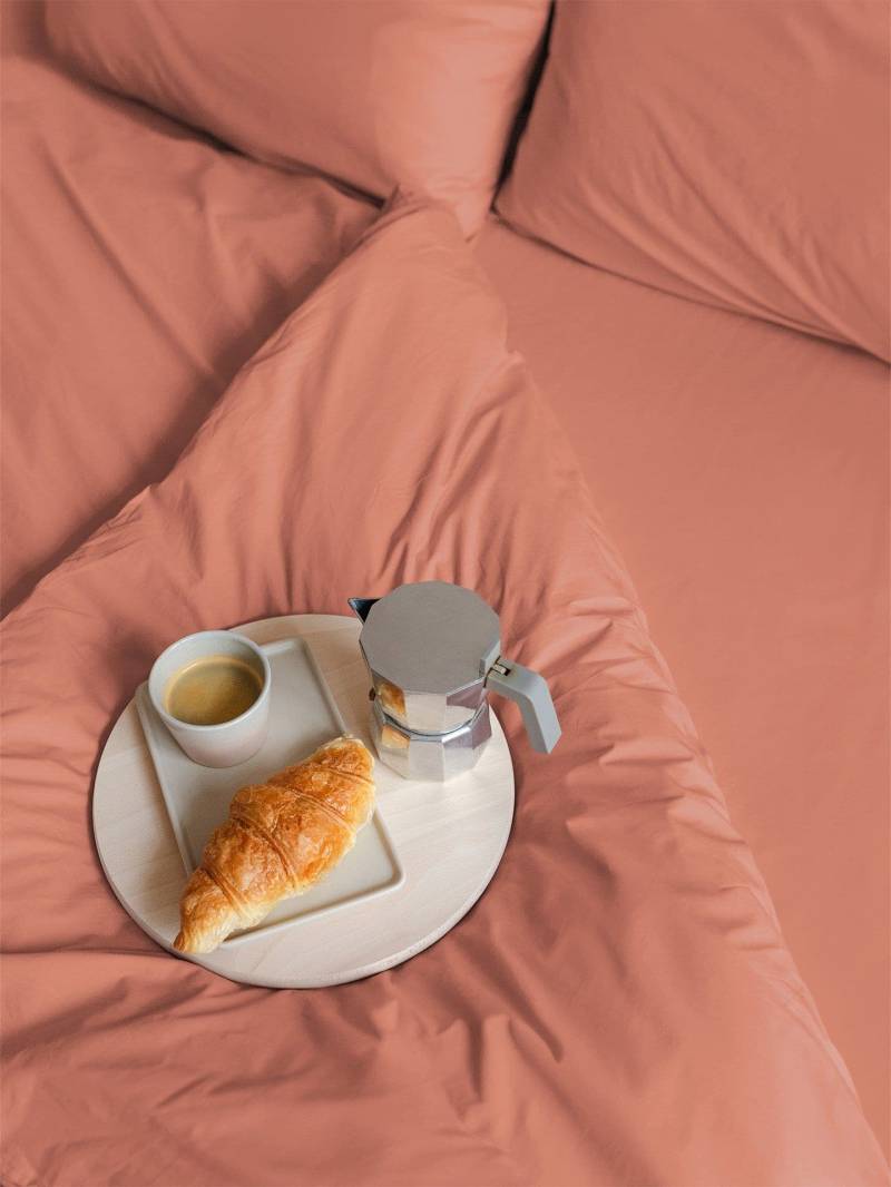 erlich textil Cotton Select Spannbettlaken für Unisex aus Baumwolle (in Umstellung) in rostrot von erlich textil