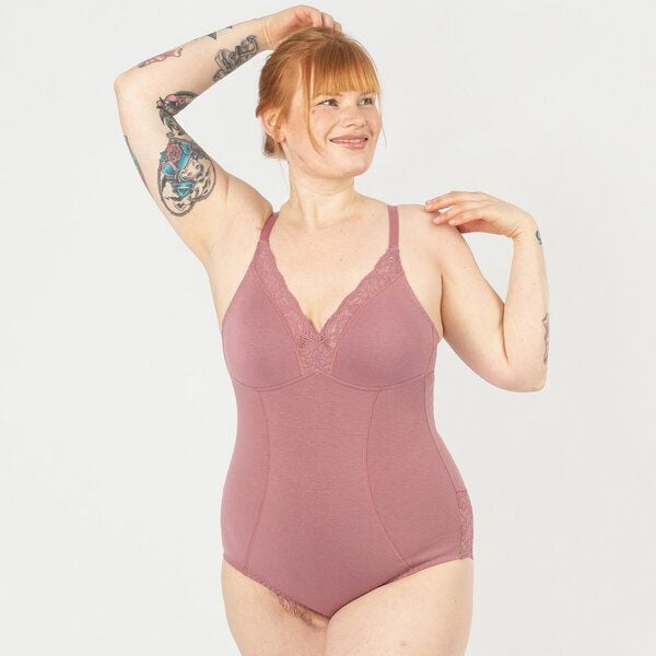 erlich textil Eleonora Body mit Spitze aus Bio-Baumwolle, made in Europe von erlich textil