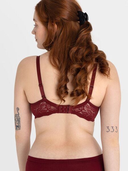 erlich textil Elisabeth bügelloser BH mit Spitze aus Bio-Baumwolle, made in Europe von erlich textil