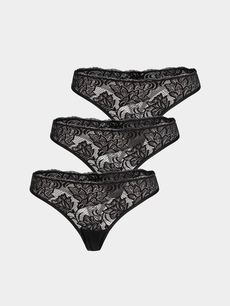 erlich textil Emilia im 3er Pack String mit Spitze aus Q-Nova, made in Europe von erlich textil